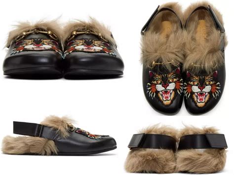 gucci mule heel|gucci fur slides.